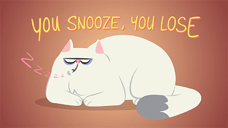 you snooze you lose